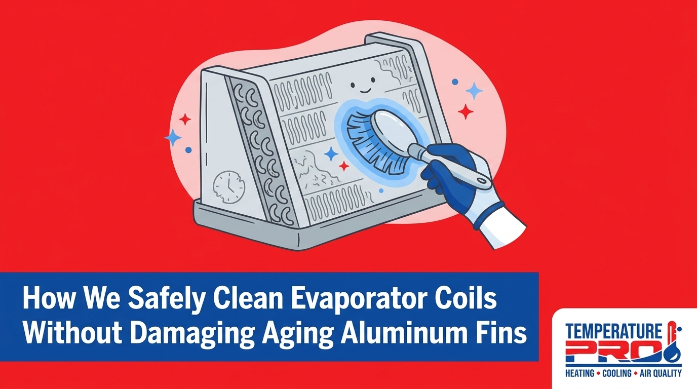 How We Safely Clean Evaporator Coils Without Damaging Aging Aluminum Fins