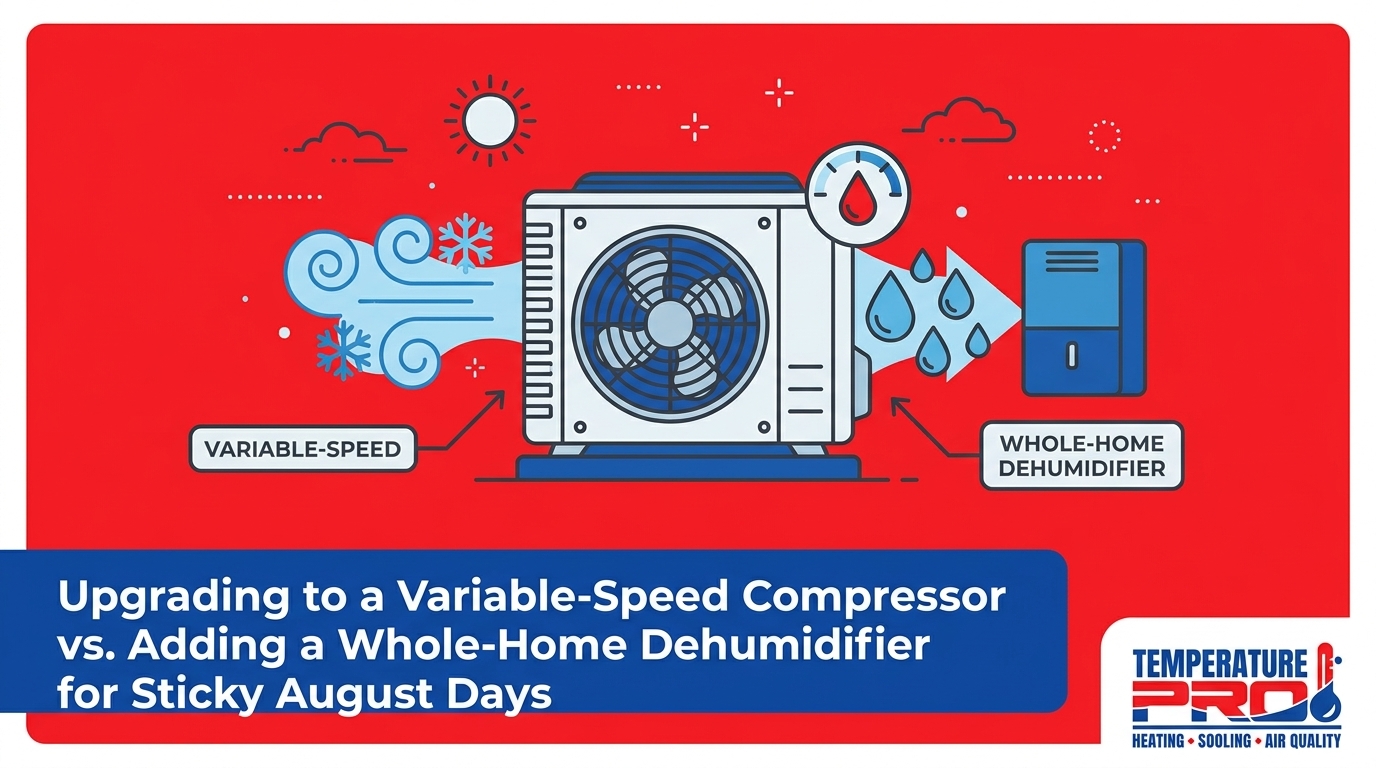 Upgrading to a Variable-Speed Compressor vs. Adding a Whole-Home Dehumidifier for Sticky August Days