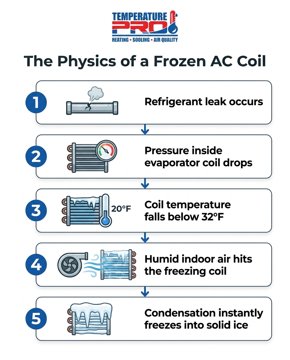 The Physics of a Frozen AC Coil