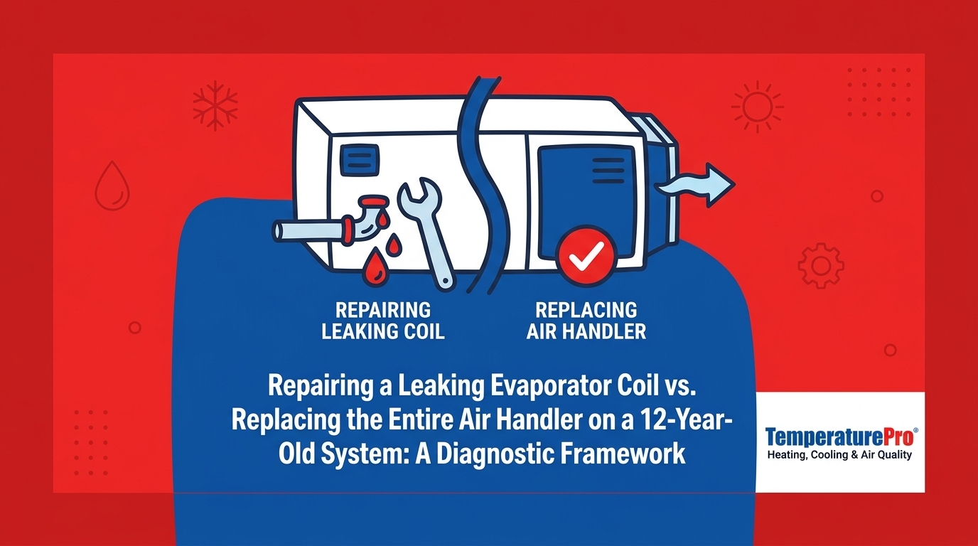 Repairing a Leaking Evaporator Coil vs. Replacing the Entire Air Handler on a 12-Year-Old System