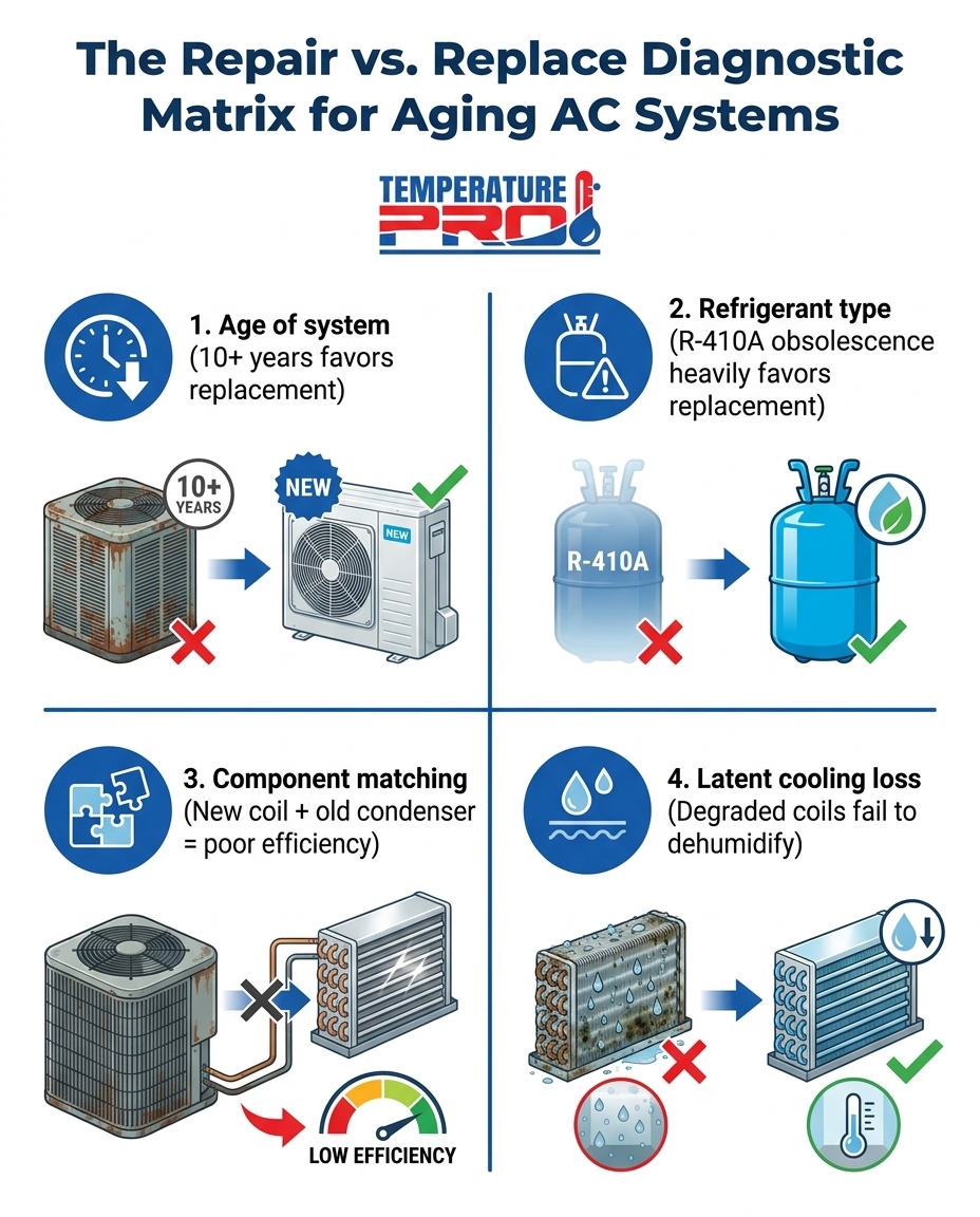 The Repair vs. Replace Diagnostic Matrix for Aging AC Systems