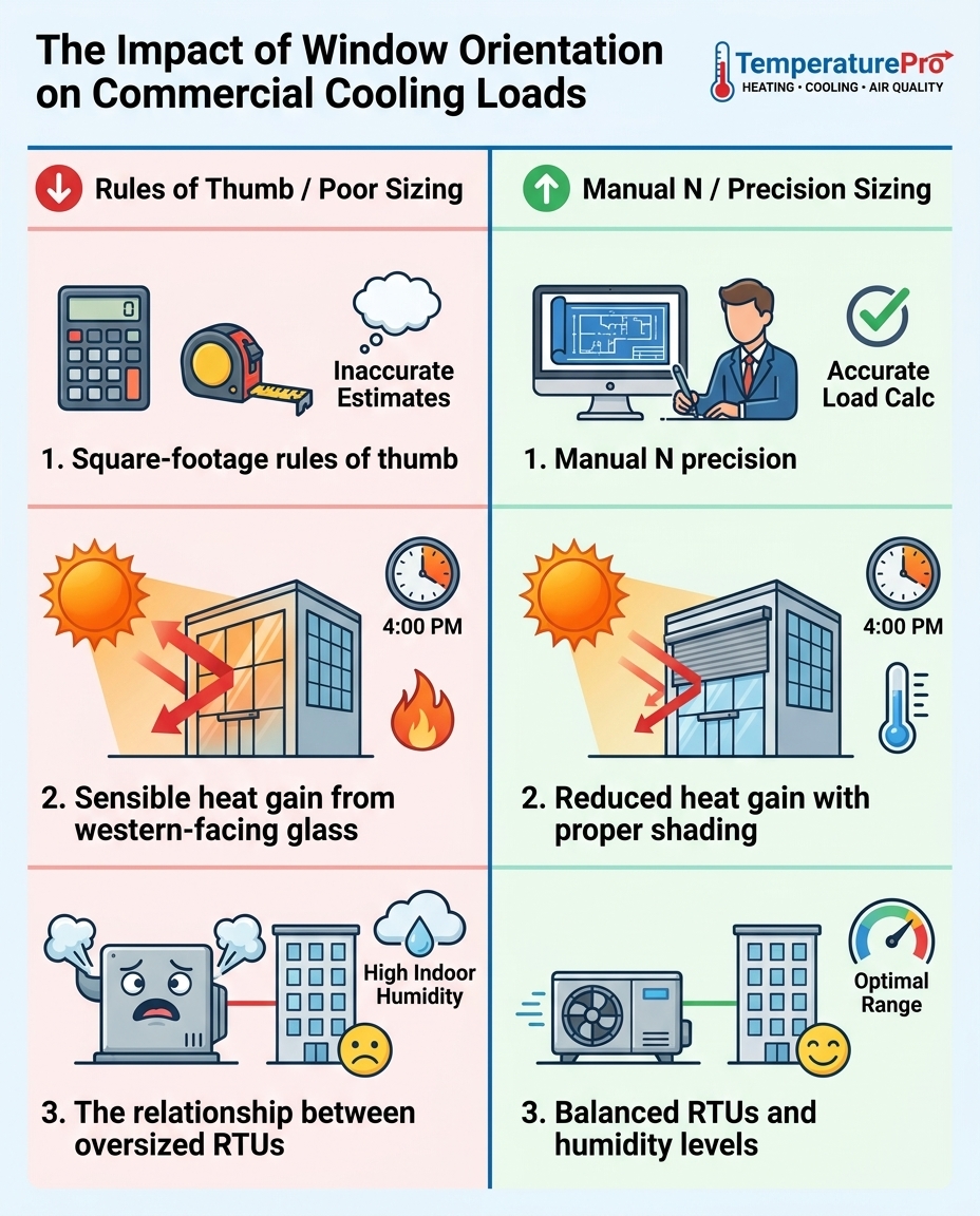 The Impact of Window Orientation on Commercial Cooling Loads