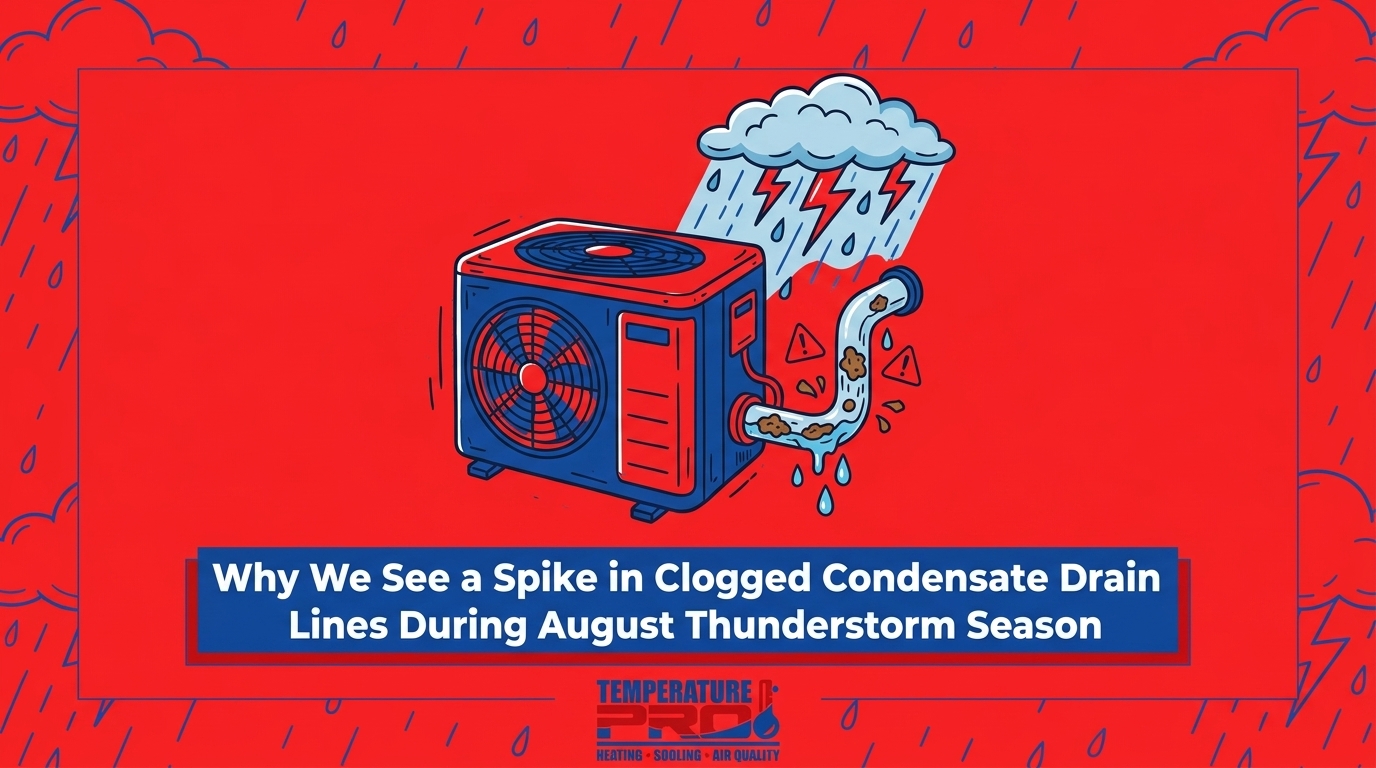 Why We See a Spike in Clogged Condensate Drain Lines During August Thunderstorm Season