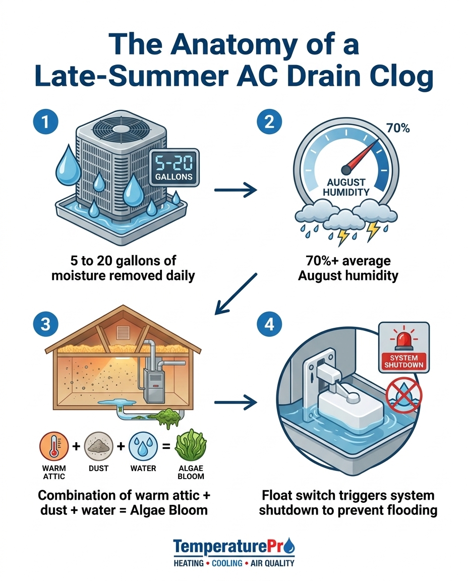 The Anatomy of a Late-Summer AC Drain Clog