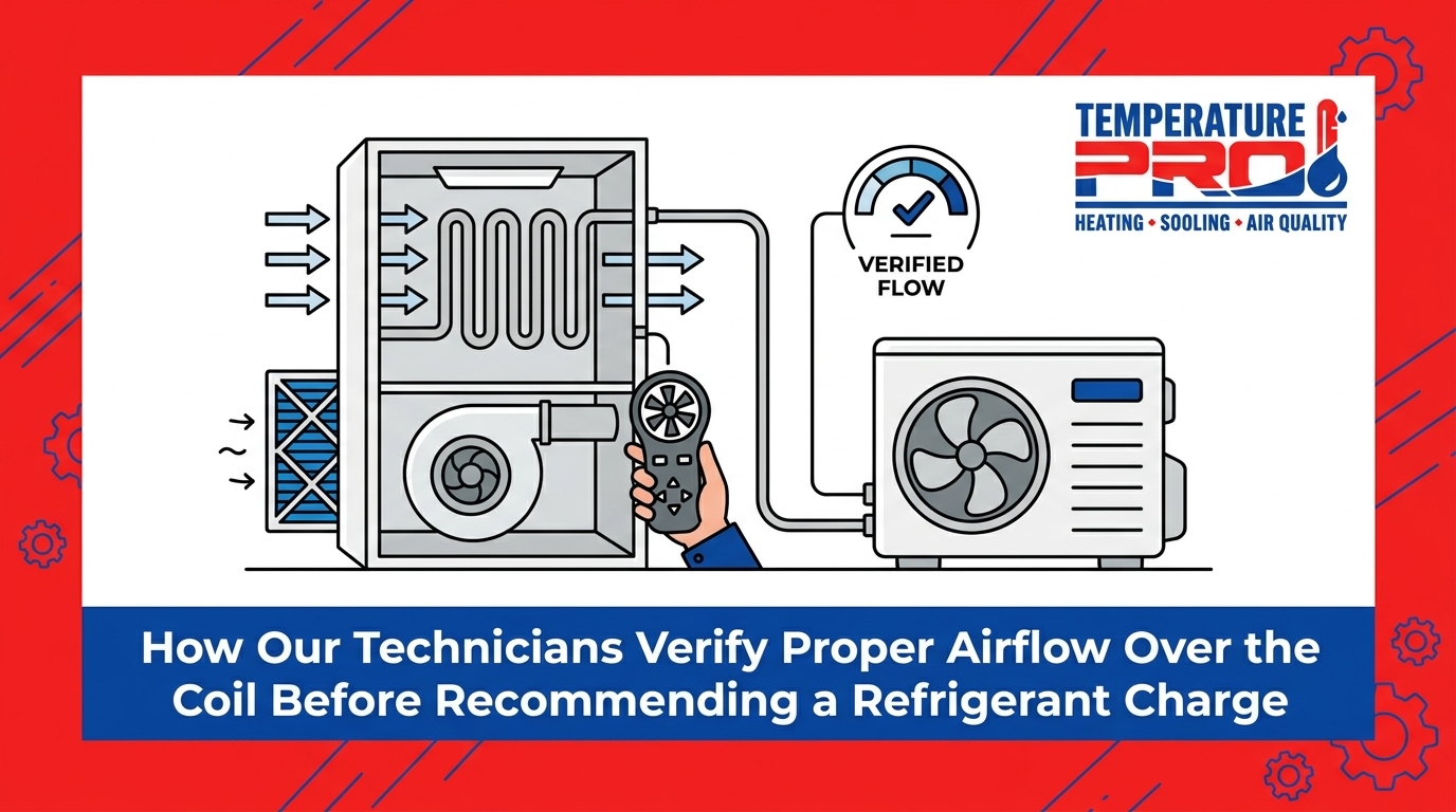 How Our Technicians Verify Proper Airflow Over the Coil Before Recommending a Refrigerant Charge