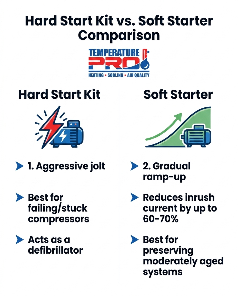 Hard Start Kit vs. Soft Starter Comparison