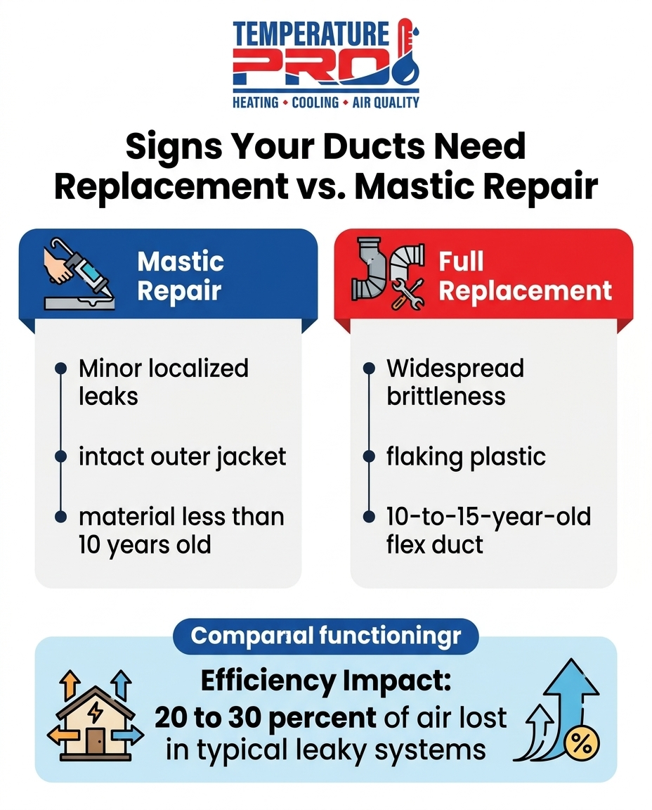 Signs Your Ducts Need Replacement vs. Mastic Repair