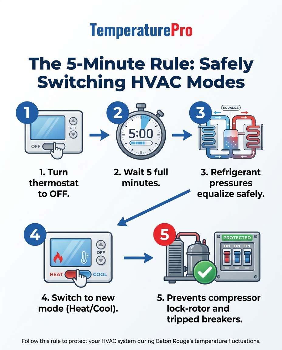 The 5-Minute Rule: Safely Switching HVAC Modes