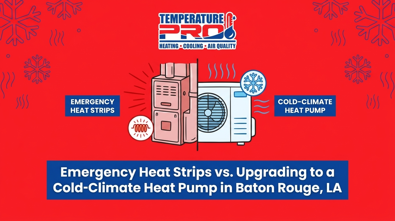 Relying on Emergency Heat Strips vs. Upgrading to a Cold-Climate Heat Pump in Baton Rouge