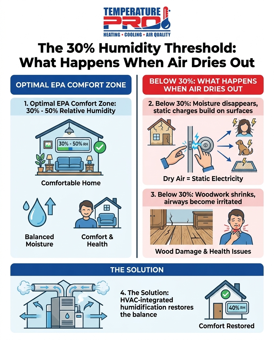 The 30% Humidity Threshold: What Happens When Air Dries Out