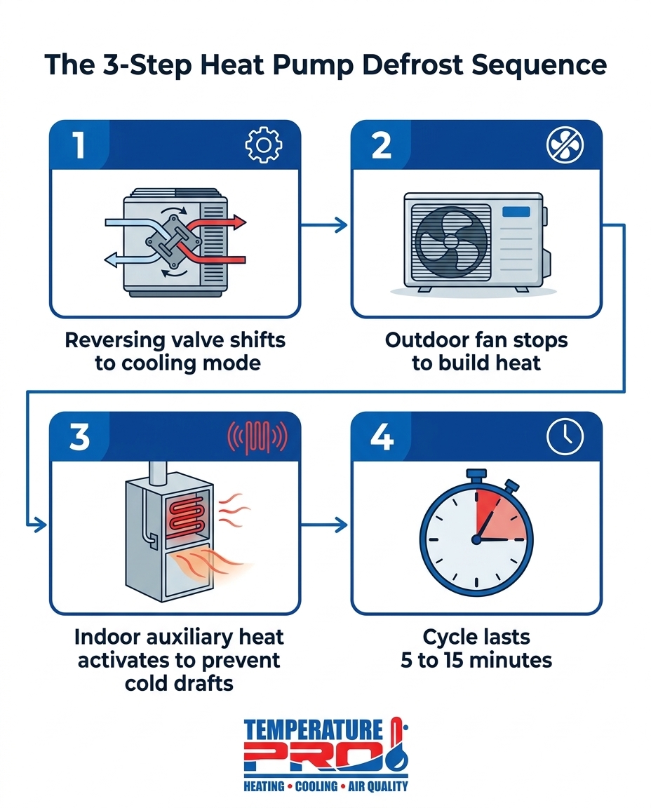 The 3-Step Heat Pump Defrost Sequence