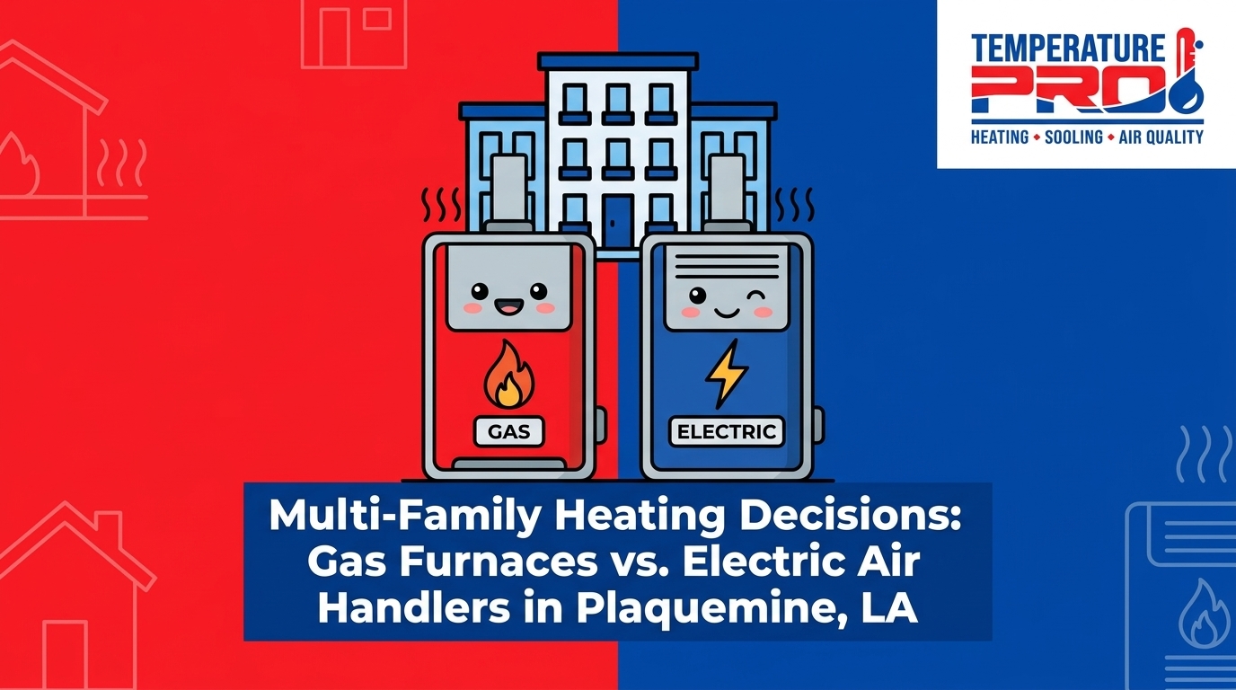 Traditional Gas Furnaces vs. Electric Air Handlers for Multi-Family Units in Plaquemine