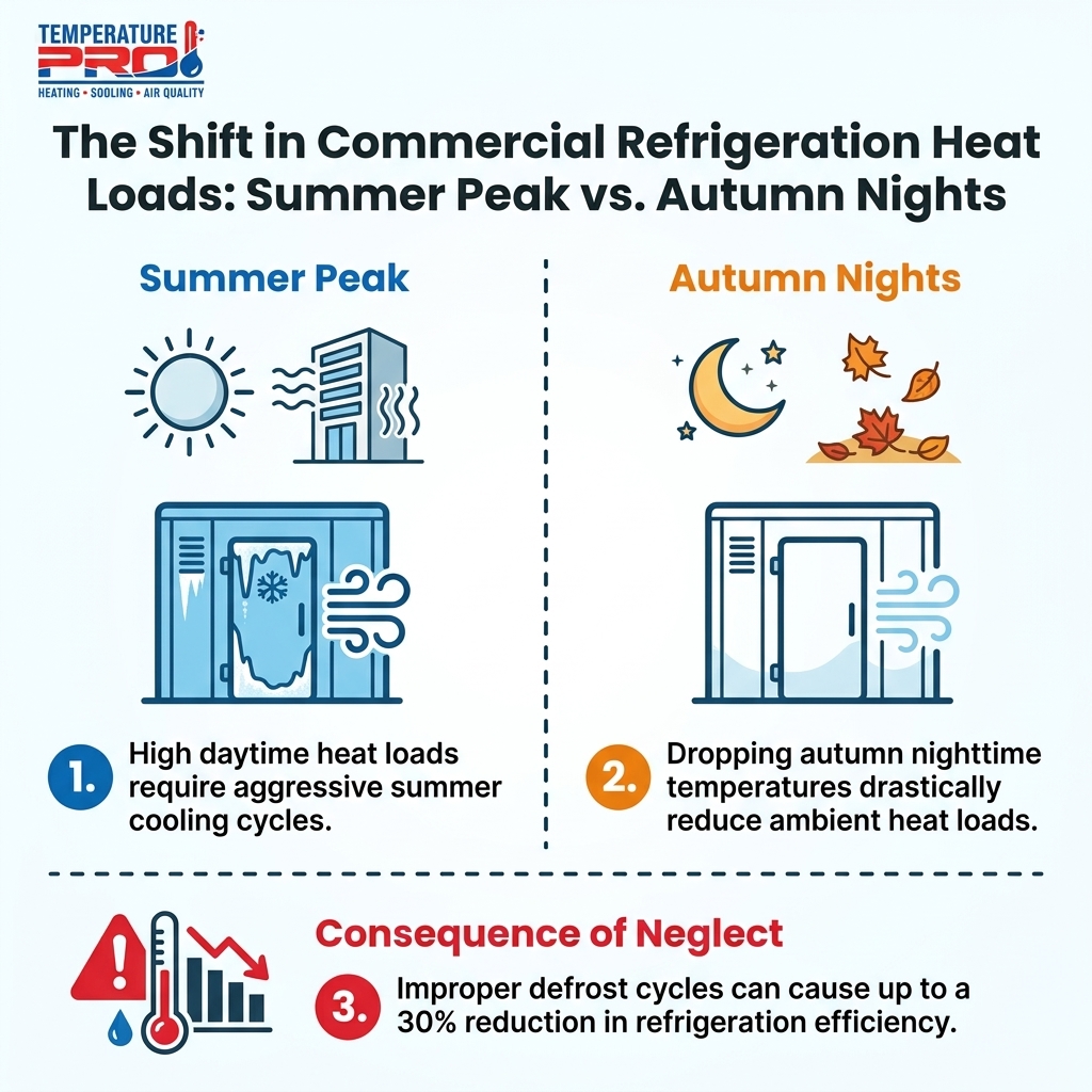 The Shift in Commercial Refrigeration Heat Loads: Summer Peak vs. Autumn Nights