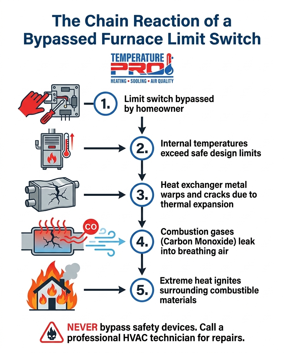 The Chain Reaction of a Bypassed Furnace Limit Switch
