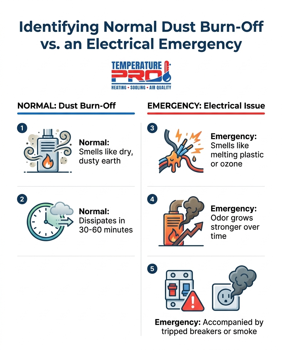 Identifying Normal Dust Burn-Off vs. an Electrical Emergency