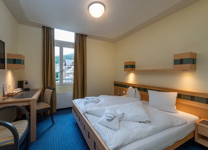 Economy double room with view of the Jungfrau faern hotel sils wengen