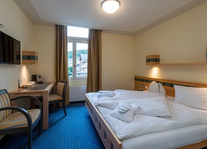 Economy double room with view of the Jungfrau faern hotel sils wengen