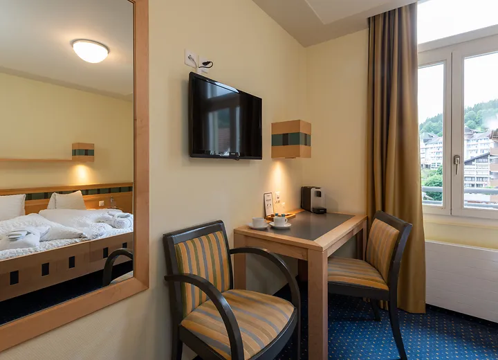 Economy double room with view of the Jungfrau faern hotel sils wengen