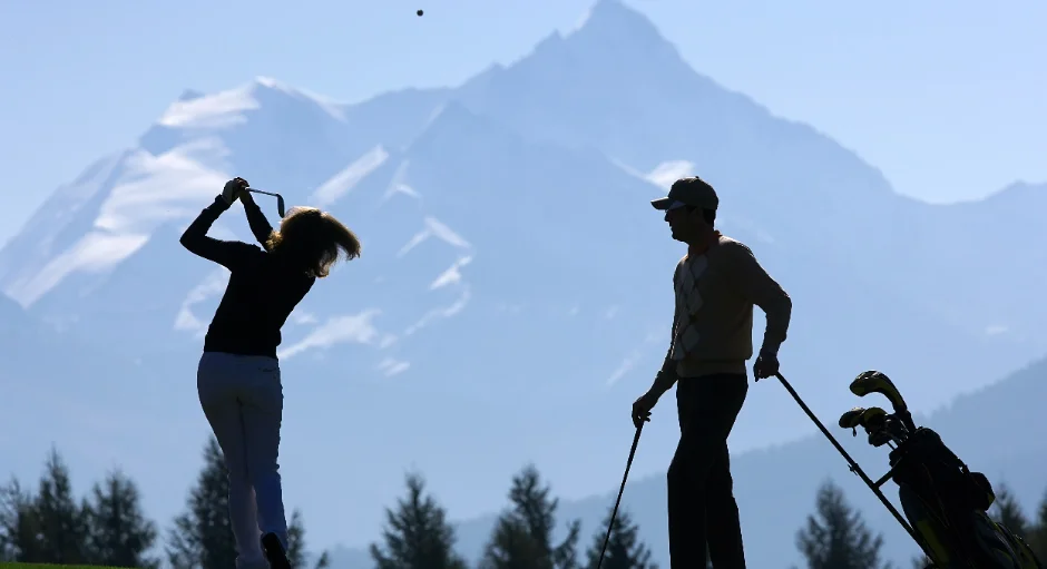 Golfing in the alps