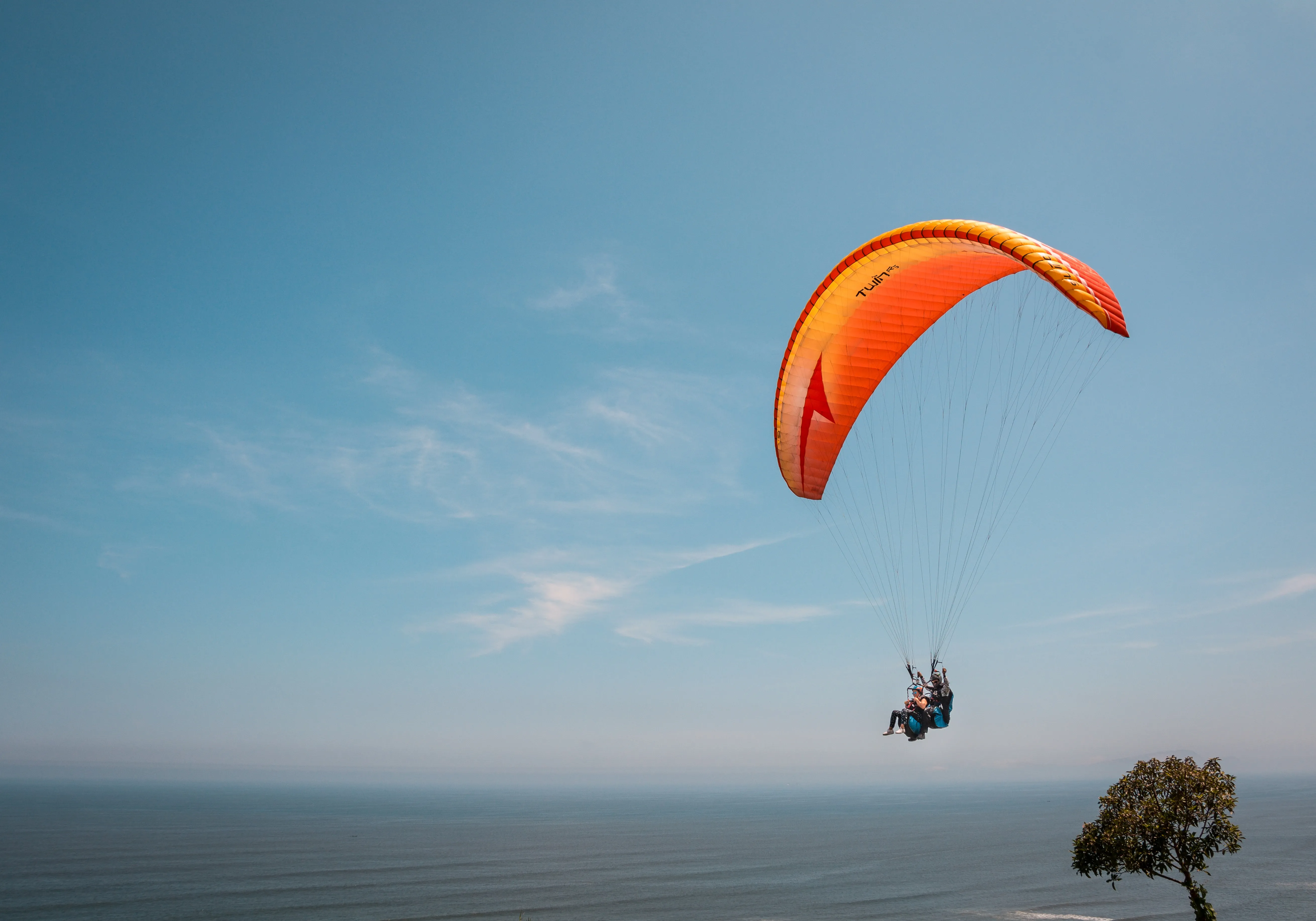 Paragliding in the Swiss alps