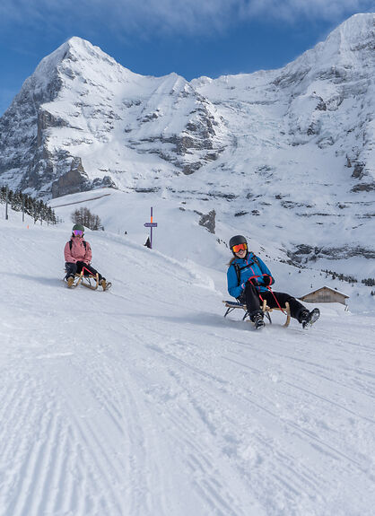 Sledging in Wengen - Copyright © Jungfrau Region Tourism.