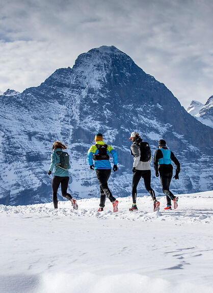 Winter trail running in the Jungfrau region