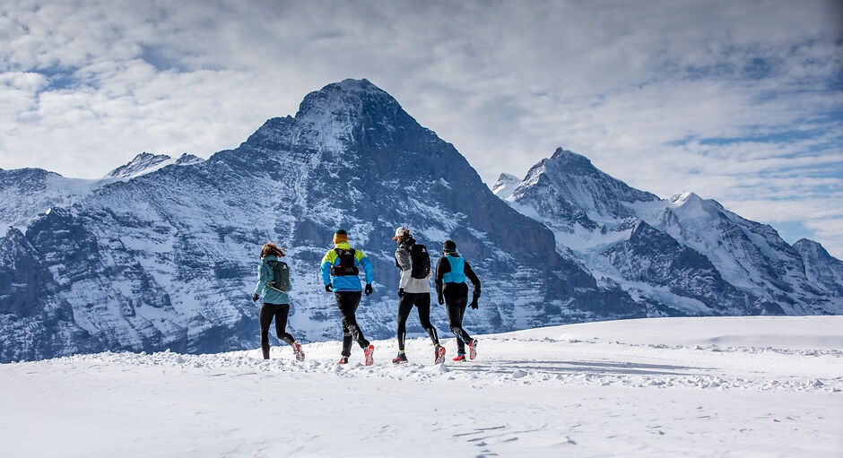 Winter trail running in the Jungfrau region
