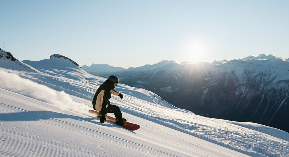 Snowboarding in Wengen