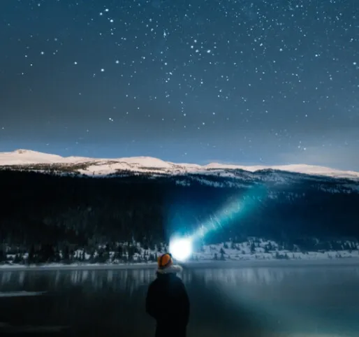 Stargazing at dusk