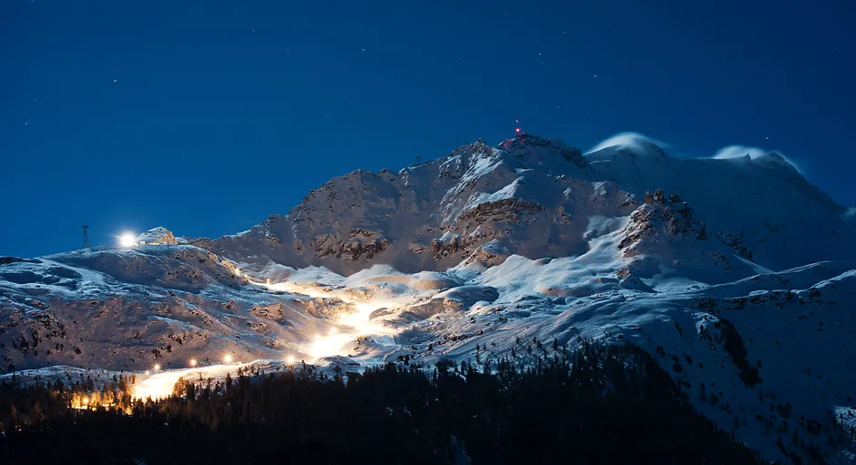 Corvatsch Nuit de neige