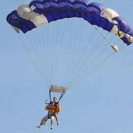 Tandem paragliding above the Lauterbrunnen valley near Wengen