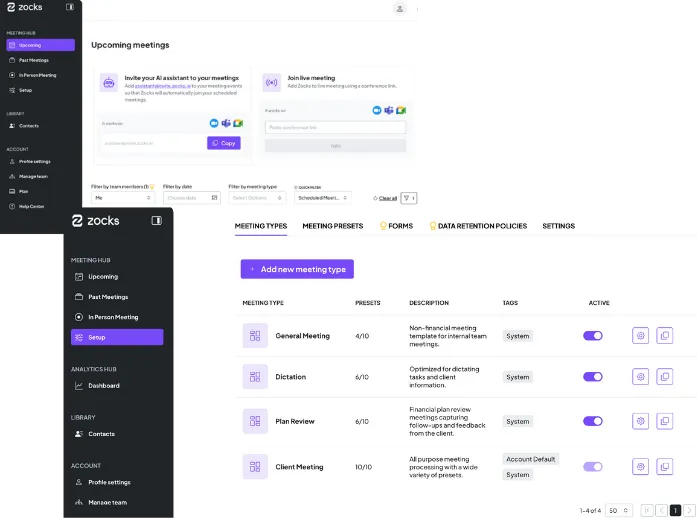Zocks AI note-taker captures all details from financial advisor meetings