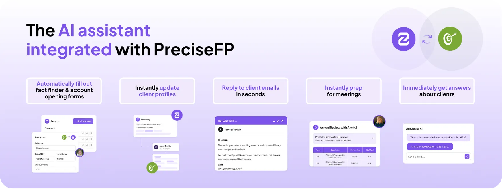 Zocks AI assistant integrates with PreciseFP