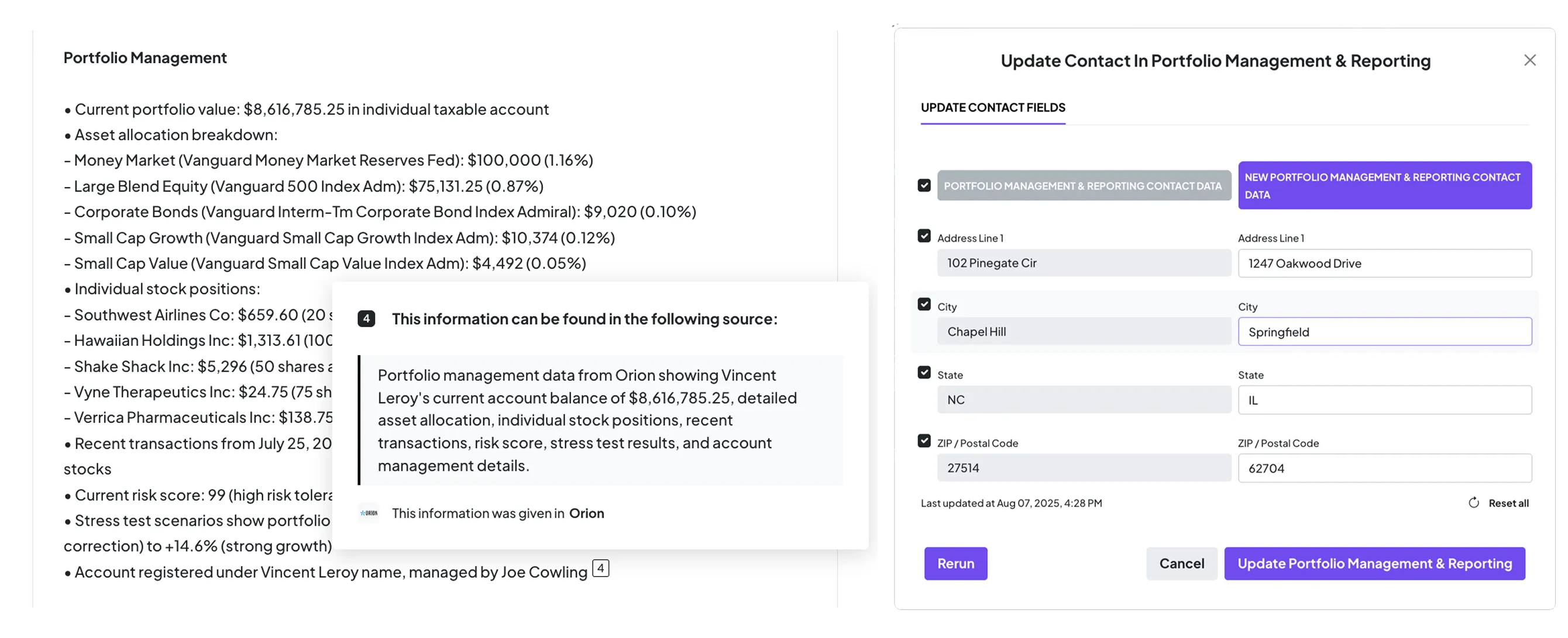 Zocks Orion Portfolio Management integration