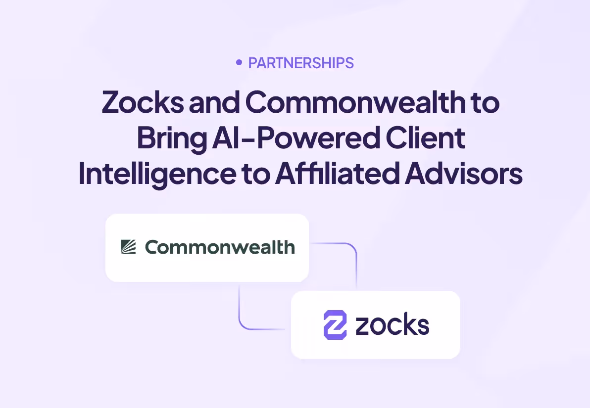 Zocks and Commonwealth to Bring AI-Powered Client Intelligence to Affiliated Advisors