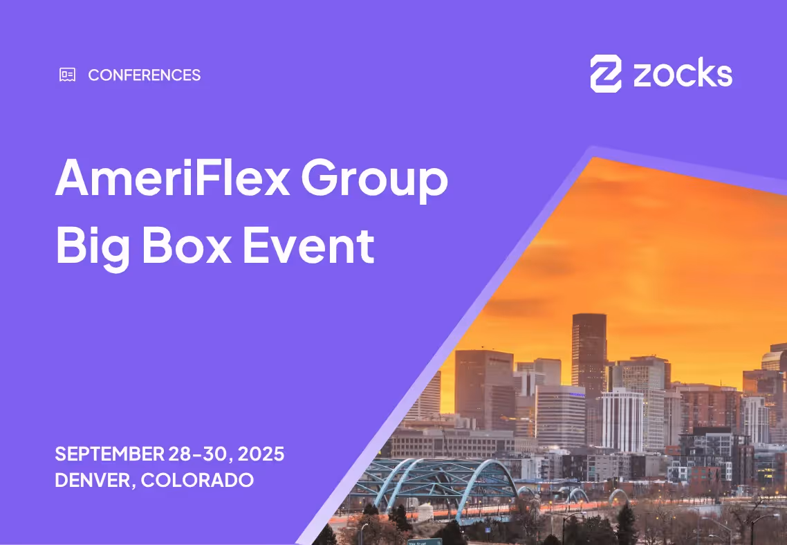 Zocks at AmeriFlex Group TAG Big Box Event