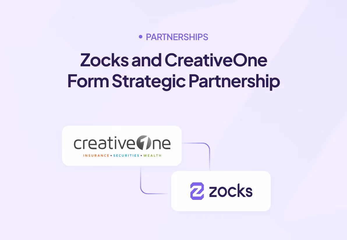 Zocks and CreativeOne Form Strategic Partnership, Deepening Commitment to Advisor-Centered Innovation
