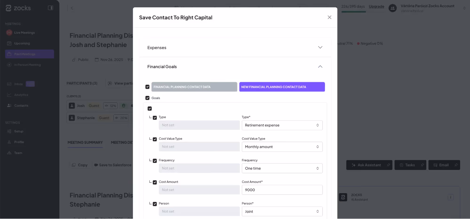 Scheduled meeting prep