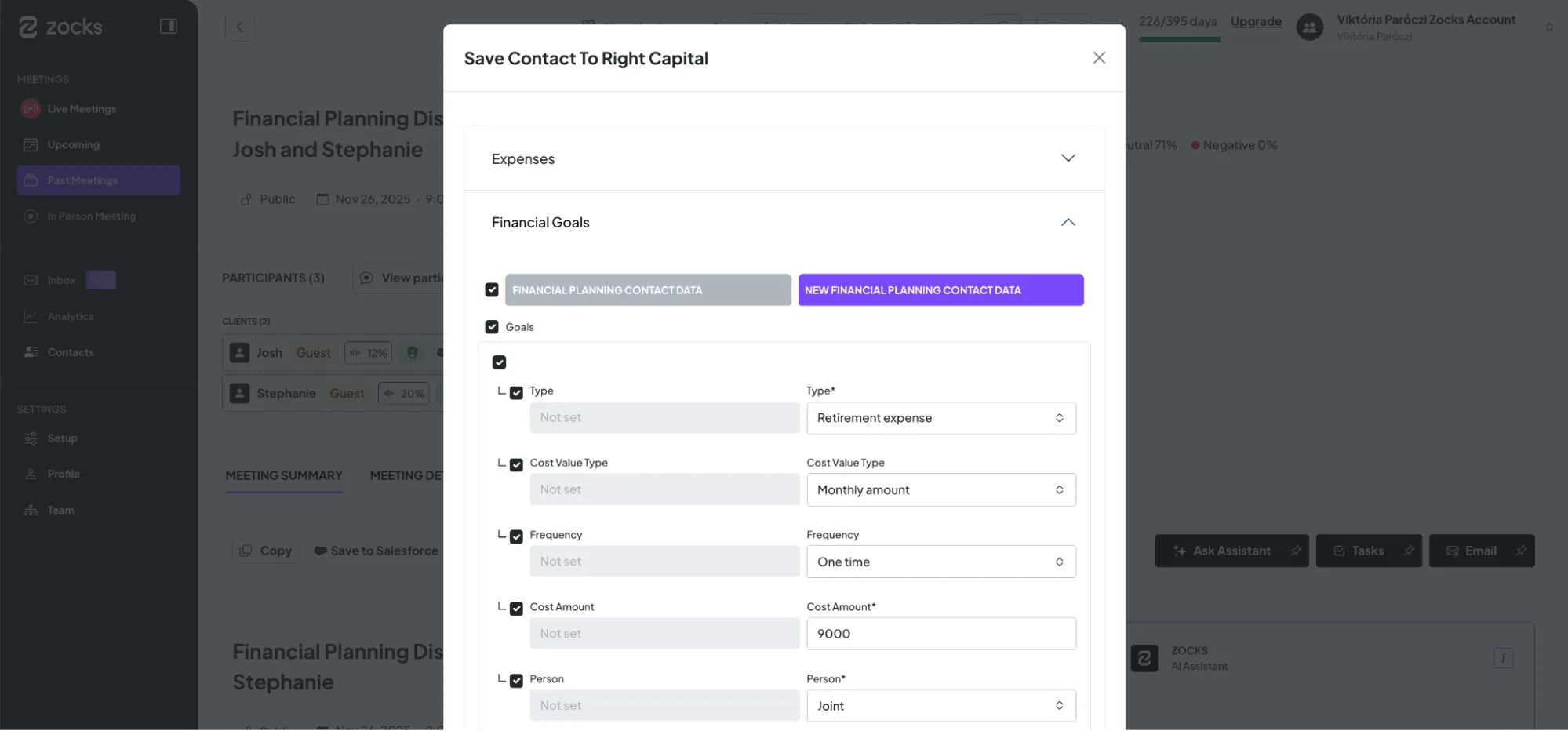 Scheduled meeting prep