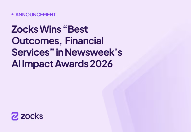 Zocks Wins “Best Outcomes, Financial Services” in Newsweek’s AI Impact Awards 2026