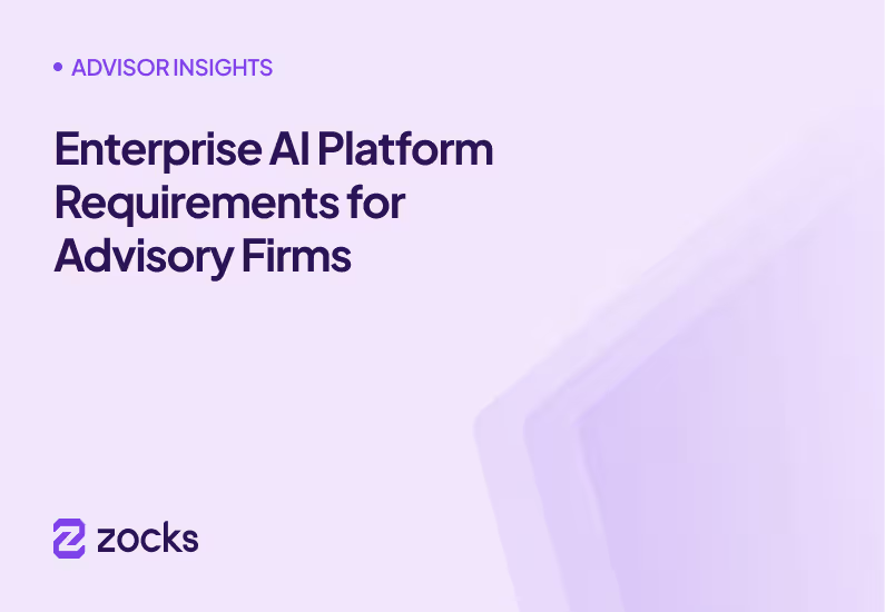 Enterprise AI Platform Requirements for Advisory Firms