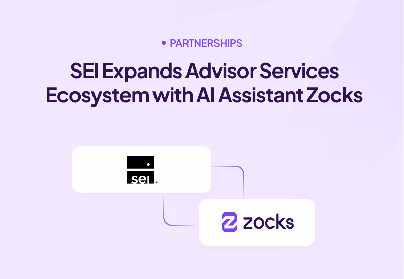 SEI Expands Advisor Services Ecosystem with AI Assistant Zocks