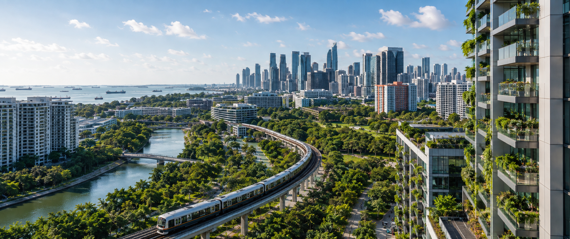 Singapore property map highlighting major urban transformation zones and infrastructure changes from 2027 to 2030