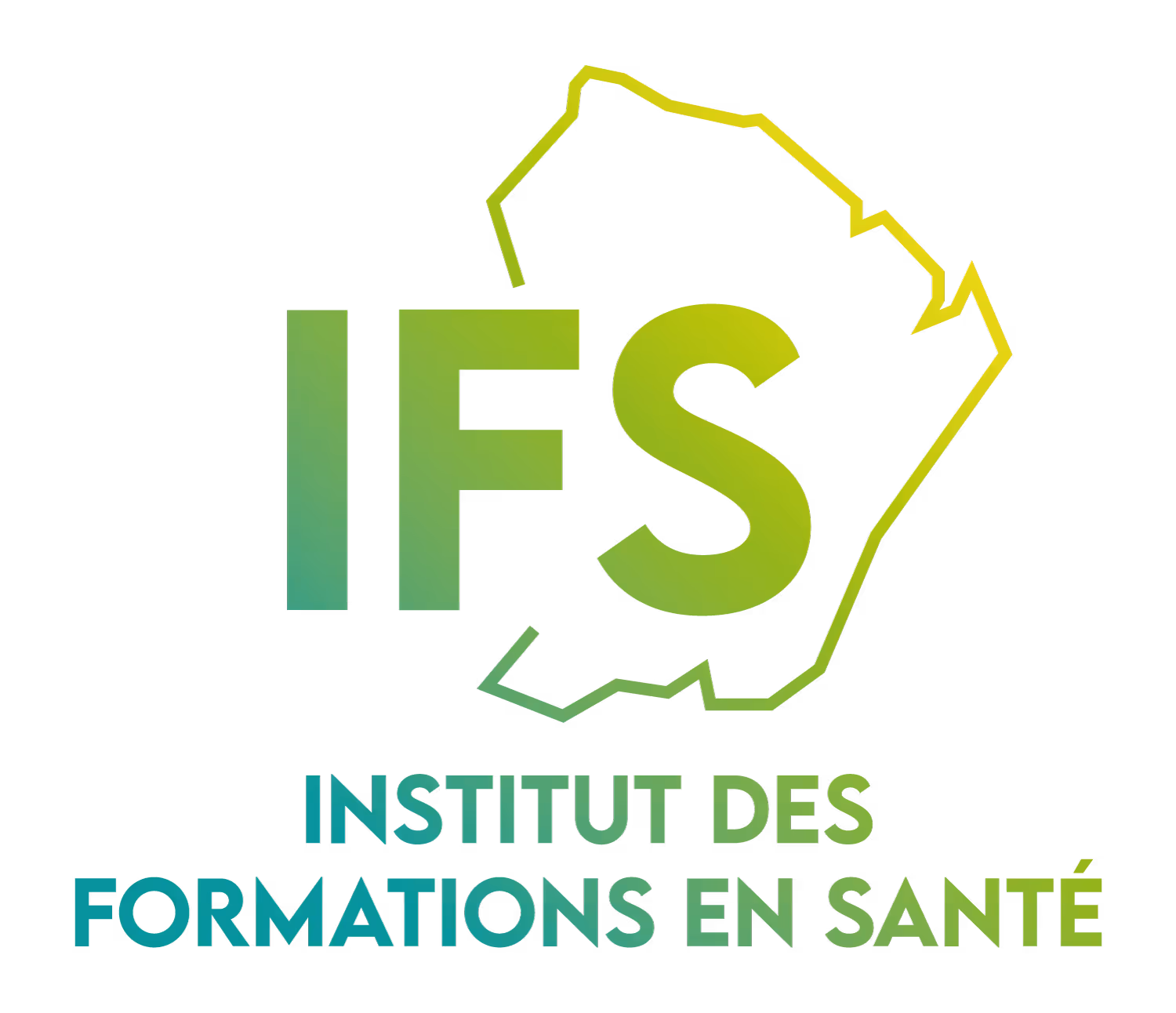 Logo of Institut des Formations en Santé with large letters "IFS" in green gradient.