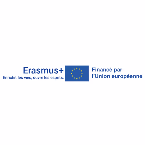 Erasmus+ logo with European Union emblem, funded by the European Union.