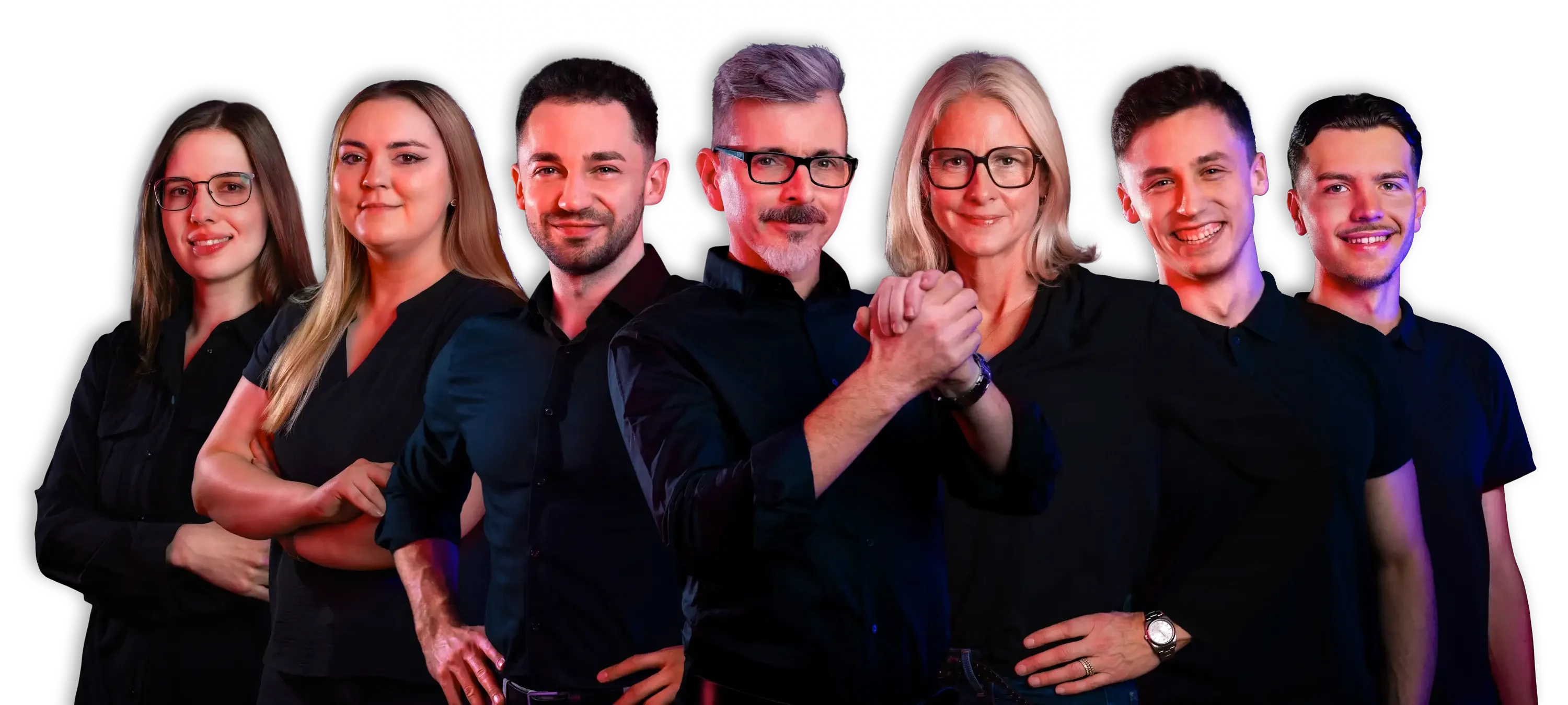 7-köpfiges Teamfoto von Team AVRIO