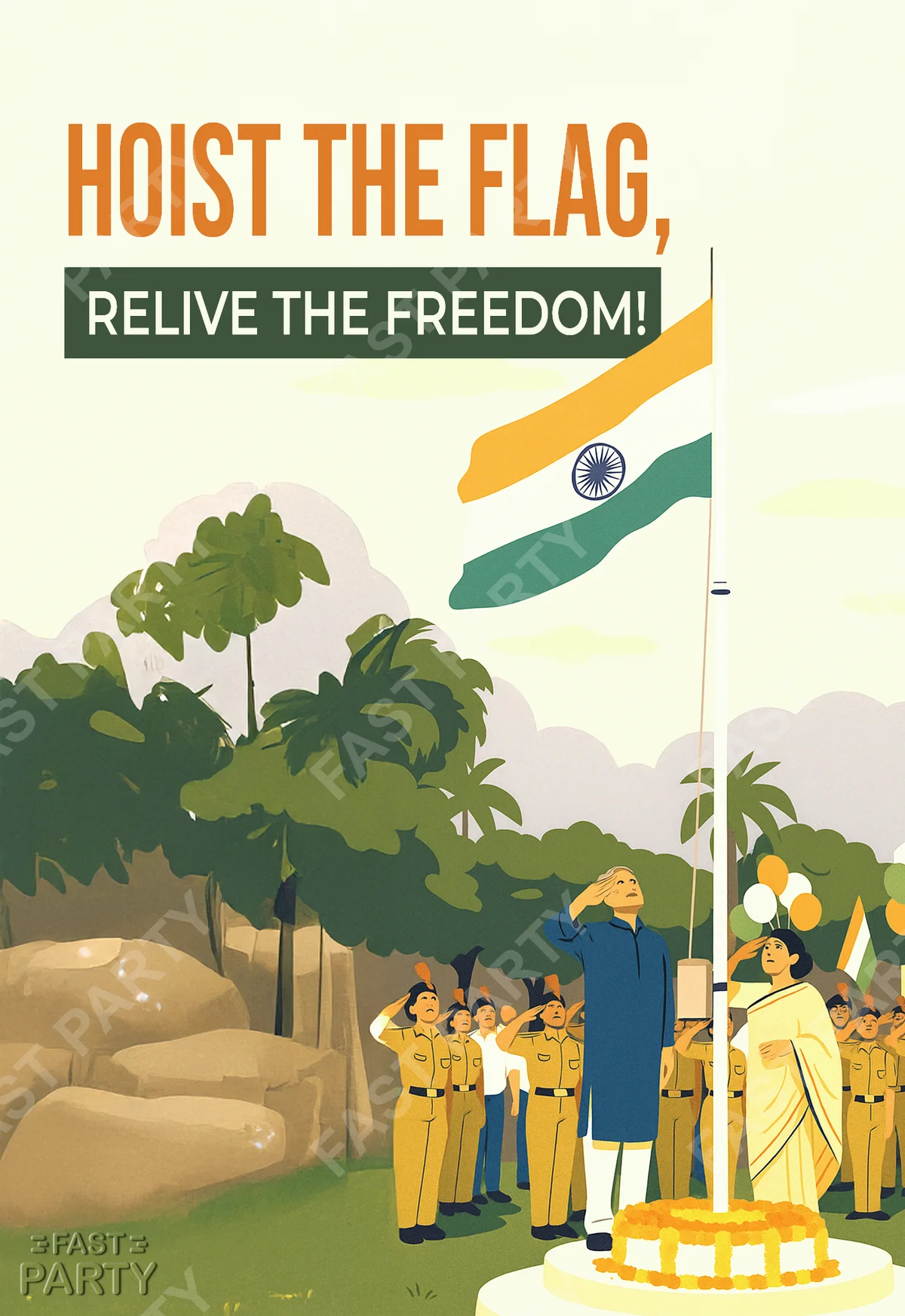 Flag hoisting