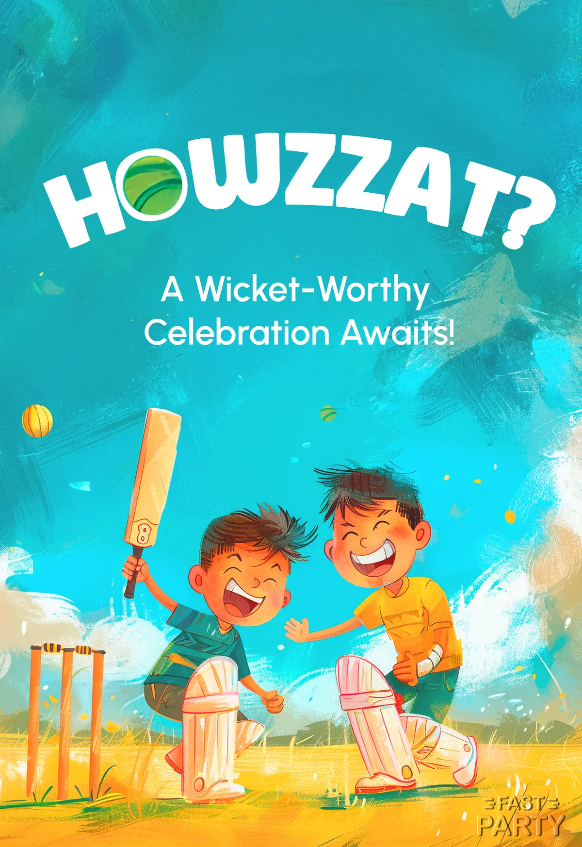 Game Day Birthday Party — Backyard Cricket