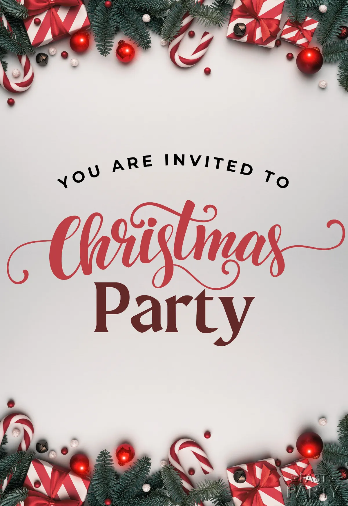 Christmas Party — Pine and Candy Canes