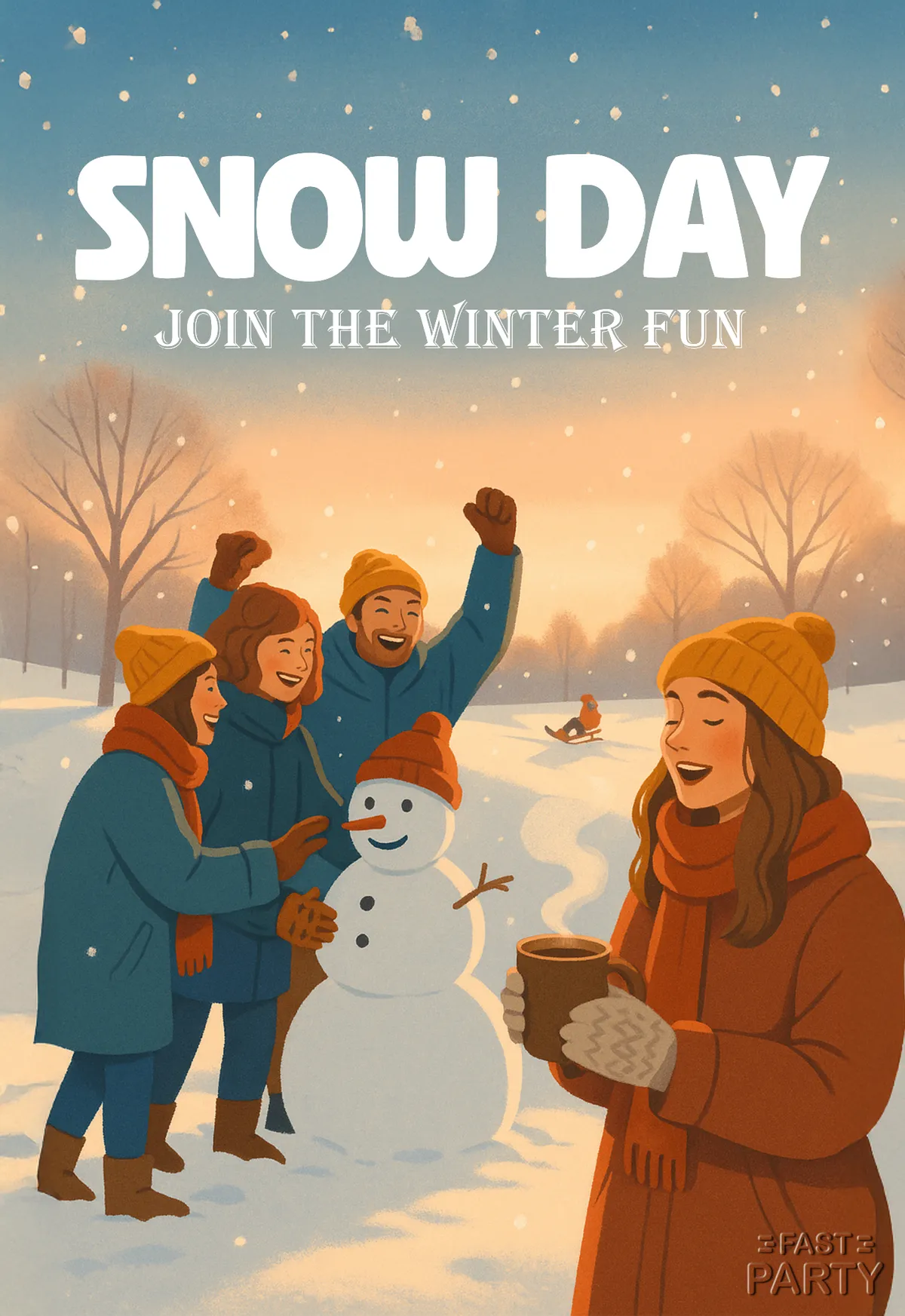 Snow Day — Snowman and Friends